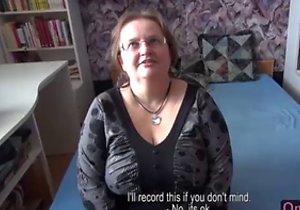 Old, fat lady exposing his cock prior to hot gape