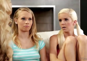 Three good-looking babes are enjoying hot lesbian sex so much